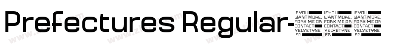 Prefectures Regular字体转换